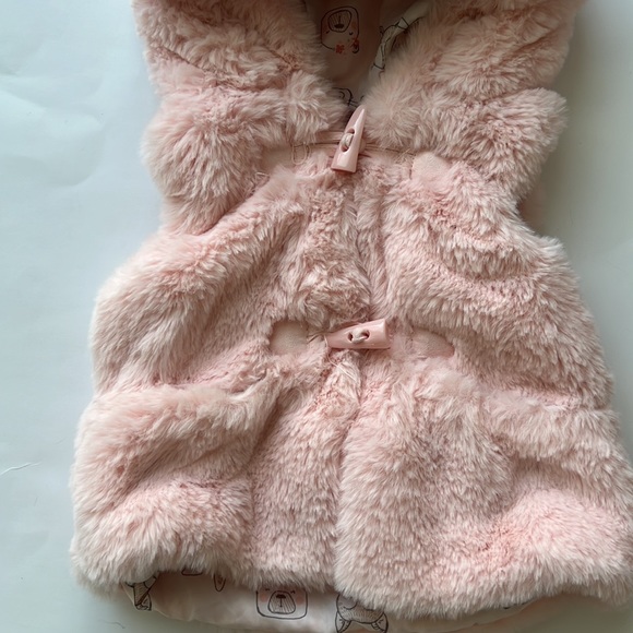 Catherine Malandrino Mini Pink Baby Fur Vest 3-6M - Picture 4 of 11
